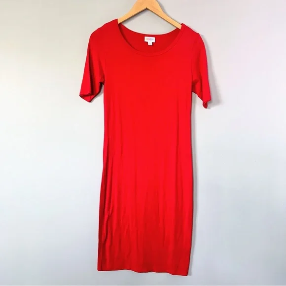 lularoe red dress LuLaRoe Julia Bodycon Dress S